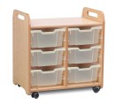 Kast B70 x D47 x H90 cm Esdoorn met 6 Laden H15 Tangara Groothandel voor de Kinderopvang